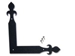 Fleur-de-Lis Corner Bracket Decorative Garage Door Hardware