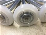 Quiet garage door roller wheels