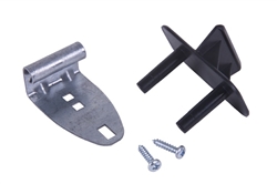 Universal black step plate kit for 1-3/8” to 2” insulated garage doors